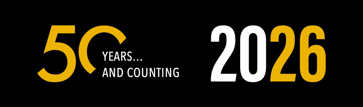 50th Years and counting 2026 logo